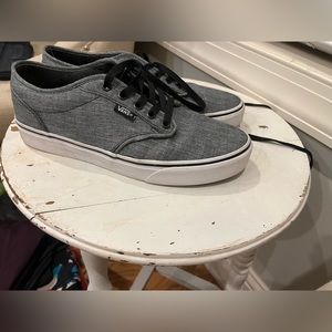 Vans size 8.5 gray sneaker. Worn casually- make offer & I’ll ship in 24 hours.